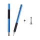 Stylet Capacitif 2 En 1 Pour Smartphone Et Tablette Tête Disque Précise 7 Mm Fibre Argentée 6 Mm Sans Recharge