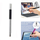 Stylet Capacitif 2 En 1 Pour Smartphone Et Tablette Tête Disque Précise 7 Mm Fibre Argentée 6 Mm Sans Recharge - www.yonis-sh...