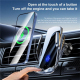 Support Téléphone Voiture Magnétique Pour Grille D’Aération Avec Charge Sans Fil 15 W Détection Intelligente Et 3 Embouts Mag...