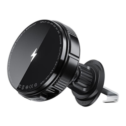 Support Téléphone Magnétique Pour Grille D’Aération Voiture Chargeur Sans Fil 15W Câble Type-C Rétractable 70 cm Compatible QC PD