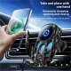 Support Téléphone Voiture Universel Avec Chargeur Sans Fil Qi 15W Pince Tactile Et Éclairage D’Ambiance - www.yonis-shop.com