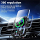 Support Téléphone Voiture Universel Avec Chargeur Sans Fil Qi 15W Pince Tactile Et Éclairage D’Ambiance - www.yonis-shop.com