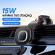 Support Téléphone Voiture Pour Console Centrale Avec Charge Sans Fil Magnétique 5W À 15W Compatible iPhone 12 À 16 Et Smartph...
