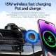 Support Téléphone Voiture Pour Console Centrale Avec Charge Sans Fil Magnétique 5W À 15W Compatible iPhone 12 À 16 Et Smartph...