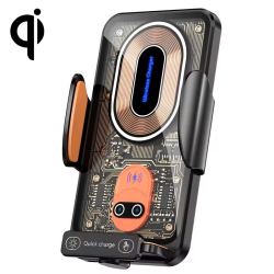 Chargeur Sans Fil Magnétique Pour Voiture 120 W Avec Support Téléphone À Détection Infrarouge Et Bras En Silicone