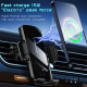 Support De Téléphone Voiture À Recharge Sans Fil 15 W Avec Capteur Infrarouge Pour Grille D’Aération Compatible 4,7 À 7,2 Pou...