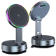 Support Téléphone Voiture Magnétique Avec Charge Sans Fil 15W Rotation 360° Base Ventouse Et LED Colorées - www.yonis-shop.com