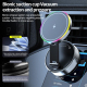 Support Téléphone Voiture Magnétique Avec Charge Sans Fil 15W Rotation 360° Base Ventouse Et LED Colorées - www.yonis-shop.com
