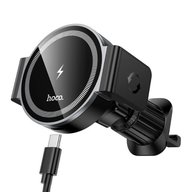 Support De Téléphone Voiture Magnétique Pour Grille D’Aération Charge Sans Fil MagSafe 5W À 15W Smartphones 6,1 À 7,0 Pouces ...