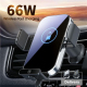 Chargeur Sans Fil Pour Voiture Avec Support De Téléphone À Induction Automatique 15 W Fixation Réglable Pour Grille D’Aératio...