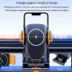 Support Téléphone Voiture À Induction Sans Fil 15W Avec Charge Solaire Fixation Grille D’Aération Rotation 360° Universel - w...