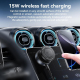 Support Voiture MagSafe Avec Recharge Sans Fil 15 W Aspiration Électrique Et Rotation À 360° - www.yonis-shop.com