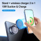 Support Téléphone Voiture Magnétique À Ventouse Pour Tableau De Bord Recharge Sans Fil 15W Pliable Rotation 360° Smartphones ...