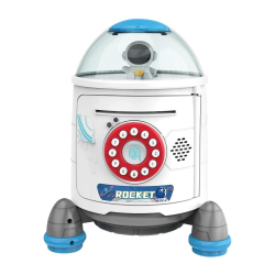 Tirelire Jouet Fusée Pour Enfant De Plus De 3 Ans Avec Code Empreinte Simulée Paiement Automatique Et Guidage Vocal - www.yon...