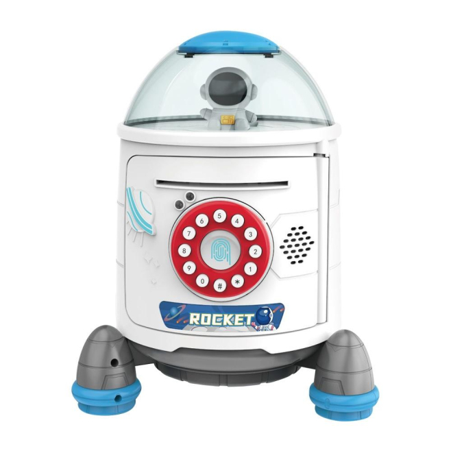 Tirelire Jouet Fusée Pour Enfant De Plus De 3 Ans Avec Code Empreinte Simulée Paiement Automatique Et Guidage Vocal - www.yon...