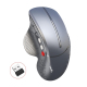 Souris Verticale Sans Fil Ergonomique 2,4 GHz 6 Boutons Molette Latérale En Aluminium 4 DPI Jusqu’à 10 m Silver