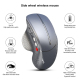 Souris Verticale Sans Fil Ergonomique 2,4 GHz 6 Boutons Molette Latérale En Aluminium 4 DPI Jusqu’à 10 m Silver - www.yonis-s...