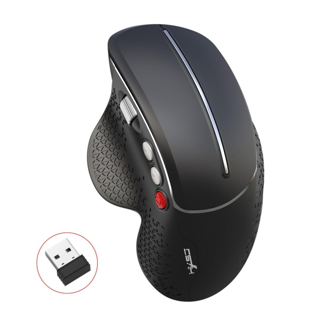 Souris Verticale Ergonomique Sans Fil 2,4 GHz 6 Boutons DPI Réglable Jusqu’à 3600 DPI Portée 10 m - www.yonis-shop.com