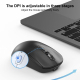 Souris Sans Fil Ergonomique 2.4 GHz Bluetooth 5.0 Rechargeable DPI Réglable 800 1200 1600 Type-C Compacte et Légère - www.yon...