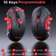 Souris Gaming Tri Mode Filaire 2 4G Bluetooth 10000 DPI 10 Touches Programmables Ambidextre RGB - www.yonis-shop.com