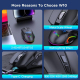 Souris Gaming Sans Fil Tri Mode Pour 3 Appareils 9 Boutons Programmables 2400 DPI RGB Rechargeable USB C - www.yonis-shop.com