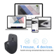 Souris Ergonomique Triple Mode Pour Bureau Avec Bluetooth 5.0 2.4G Filaire Défilement Latéral Et Autonomie De 160 Heures - ww...