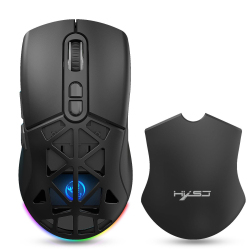 Souris Sans Fil Rechargeable Pour Ordinateur Double Connexion 2.4 GHz Bluetooth 5.1 4800 DPI 7 Boutons