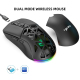 Souris Sans Fil Rechargeable Pour Ordinateur Double Connexion 2.4 GHz Bluetooth 5.1 4800 DPI 7 Boutons - www.yonis-shop.com