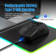 Souris Sans Fil Rechargeable Pour Ordinateur Double Connexion 2.4 GHz Bluetooth 5.1 4800 DPI 7 Boutons - www.yonis-shop.com