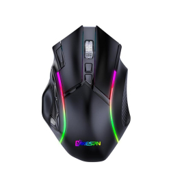 Souris Gaming Sans Fil 12 Boutons 24000 DPI Triple Mode Macros Programmables RGB 1000 Hz Pour PC Portable Tablette