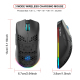 Souris PC Rechargeable À Trois Modes Filaire 2.4 GHz Bluetooth 5.3 RGB 3600 DPI Ergonomique - www.yonis-shop.com