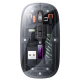 Souris Sans Fil Double Mode Bluetooth 2 4 GHz Transparente Résistante Aux Rayures 30 Heures 3 Niveaux DPI Recharge USB C - ww...