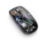 Souris Sans Fil Transparente Double Mode 2 4 GHz Bluetooth Rechargeable USB C Avec Capot Magnétique - www.yonis-shop.com