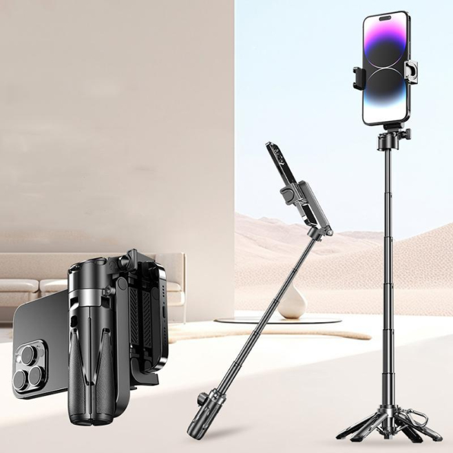 Perche Selfie Bluetooth 3 En 1 Pour Téléphone Trépied De Streaming Compacte 137 G Support Rotatif 360° - www.yonis-shop.com