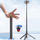 Perche Selfie Avec Trépied Et Télécommande Bluetooth Magnétique Ouverture Automatique Hauteur 1.77 M Réglable Multiangle