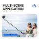 Perche Selfie Avec Trépied Et Télécommande Bluetooth Magnétique Ouverture Automatique Hauteur 1.77 M Réglable Multiangle - ww...