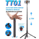 Perche Selfie Avec Trépied Et Télécommande Bluetooth Magnétique Ouverture Automatique Hauteur 1.77 M Réglable Multiangle - ww...