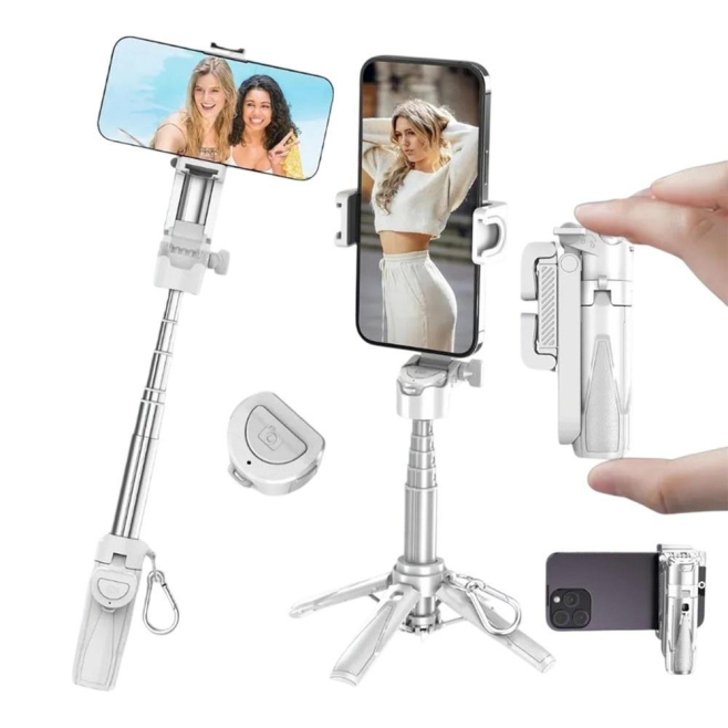 Mini Trépied Selfie Stick Bluetooth 3 En 1 Pour Smartphone Compact Extensible À 41 5 Cm Support Rotatif 360° - www.yonis-shop...