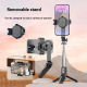 Perche À Selfie Et Trépied Pour Téléphone MagSafe Avec Télécommande Bluetooth Éclairage LED Double Et Rotation 360° - www.yon...