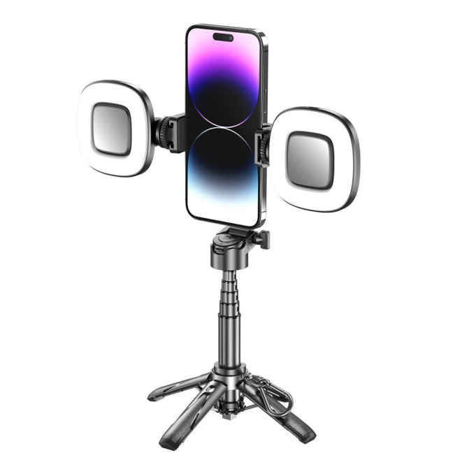 Perche À Selfie Bluetooth Rétractable Avec Trépied Télécommande Sans Fil Rotation 360° Et Poignée Pliable Pour Smartphone - w...