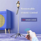 Perche Selfie Avec Trépied À Quatre Pieds Pour Smartphone Et Télécommande Bluetooth Rechargeable Extensible 180 Cm - www.yoni...