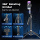 Gimbal Smartphone Avec Suivi Facial Rotation 360° Trépied Extensible 1,83 M Télécommande Bluetooth Autonomie 4 À 6 H - www.yo...