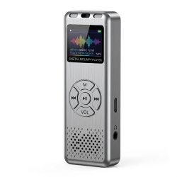 Lecteur MP3 MP4 Bluetooth Avec Écran Numérique Haut Parleur Intégré Radio FM Batterie 200mAh Et Carte TF Non Incluse