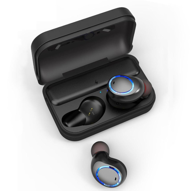 Écouteurs Bluetooth Sans Fil Pour Sport Avec Réduction De Bruit Étanchéité IPX4 Boîtier De Charge 6 Recharges Et Appels Mains...
