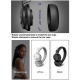 Casque Audio Bluetooth Sans Fil Circum-Auriculaire Avec Microphone Réduction De Bruit Autonomie 80 Heures Son Spatial 3D Plia...
