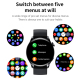 Montre Connectée Avec Appels Bluetooth Mesure De La Pression Artérielle De L’Oxygène Sanguin Et De La Fréquence Cardiaque IP6...