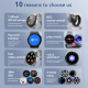 Montre Connectée Sport Avec Appels Bluetooth Suivi Cardiaque Pression Artérielle Oxygène Sanguin Et Étanchéité IP68 - www.yon...