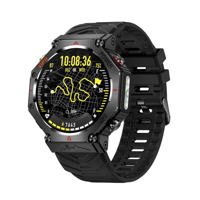Montre Connectée GPS Pour Activités Extérieures Avec Lampe Torche 3 ATM 107 Modes Sportifs Et Appels Bluetooth - www.yonis-sh...