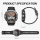 Montre Connectée Sport Outdoor Avec Lampe Torche Puissante Écran AMOLED 1.43 Pouce 5 ATM Autonomie 7 Jours - www.yonis-shop.com