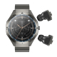 Montre Connectée Avec Écouteurs Bluetooth Intégrés Suivi Cardiaque IP67 NFC Écran Tactile 360x360 Autonomie 3 À 7 Jours - www...